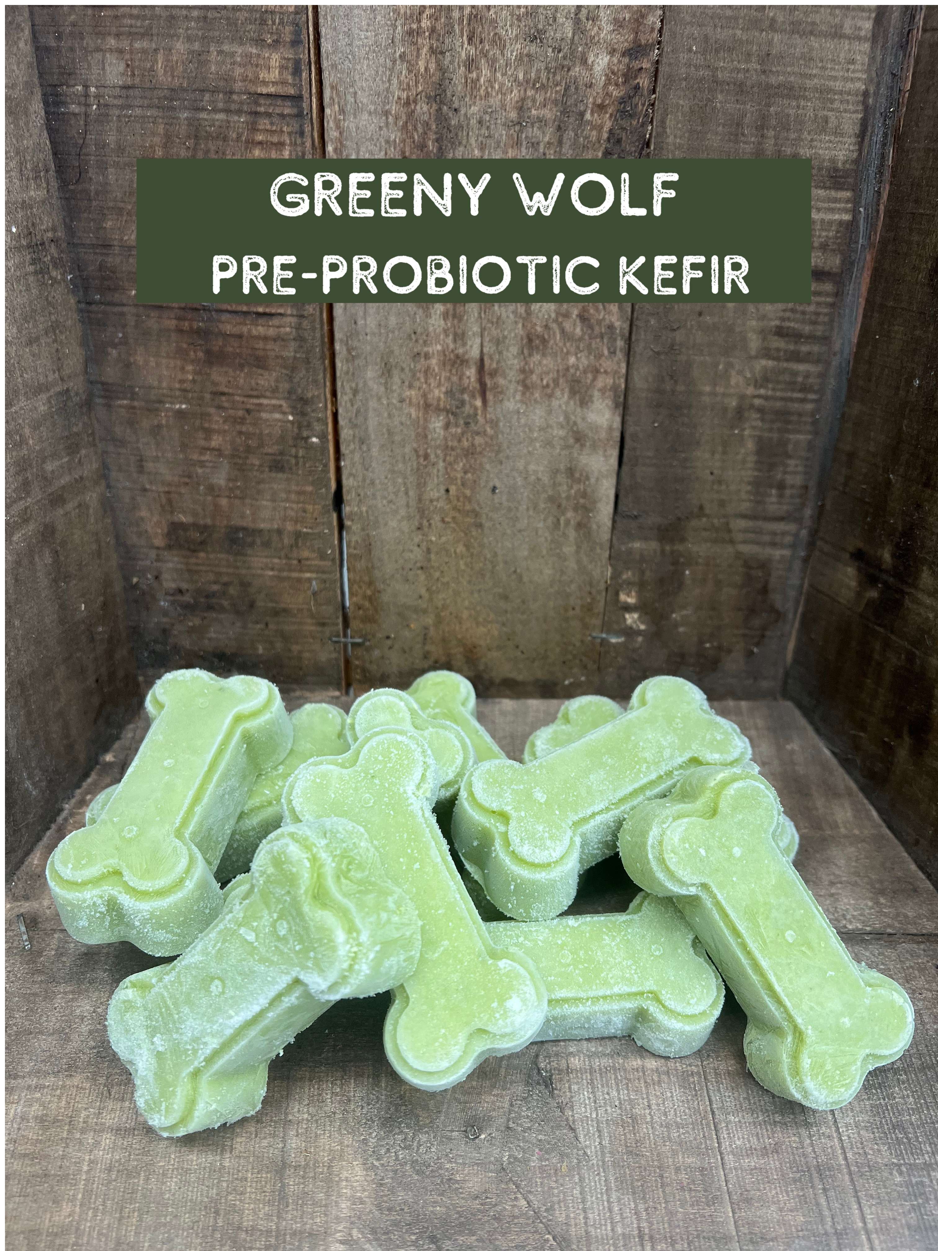Inner Wolf Greeny Wolf Pre-Probiotic Kefir Dog Treats Sunshine Coast