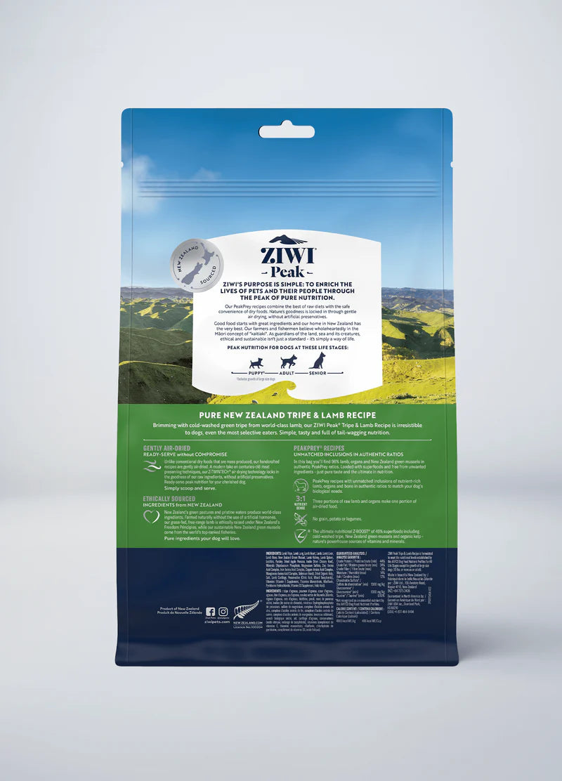 ZIWI® Air-Dried Tripe & Lamb For Dogs