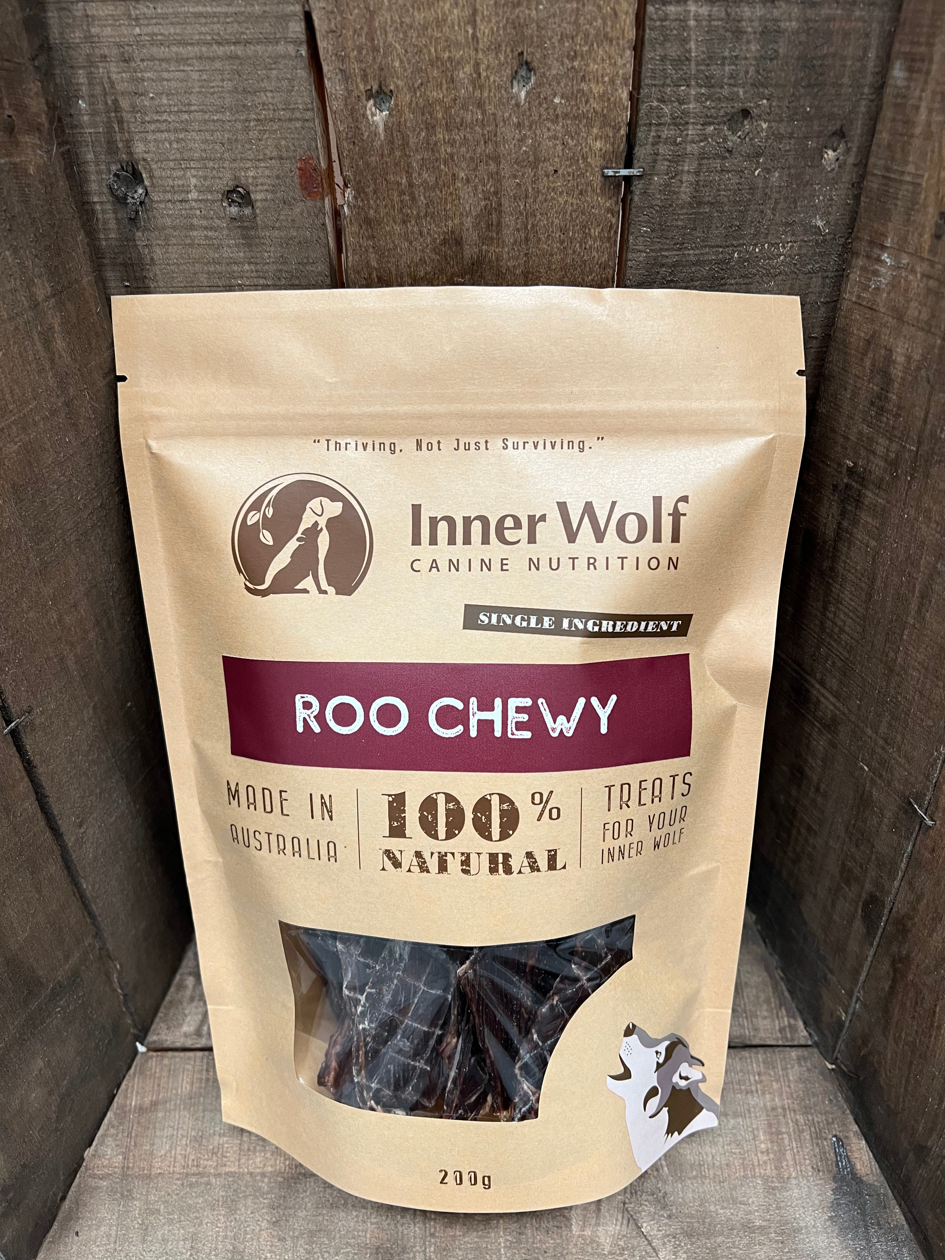 Inner Wolf Roo Chewy 200g Dog Treats Sunshine Coast