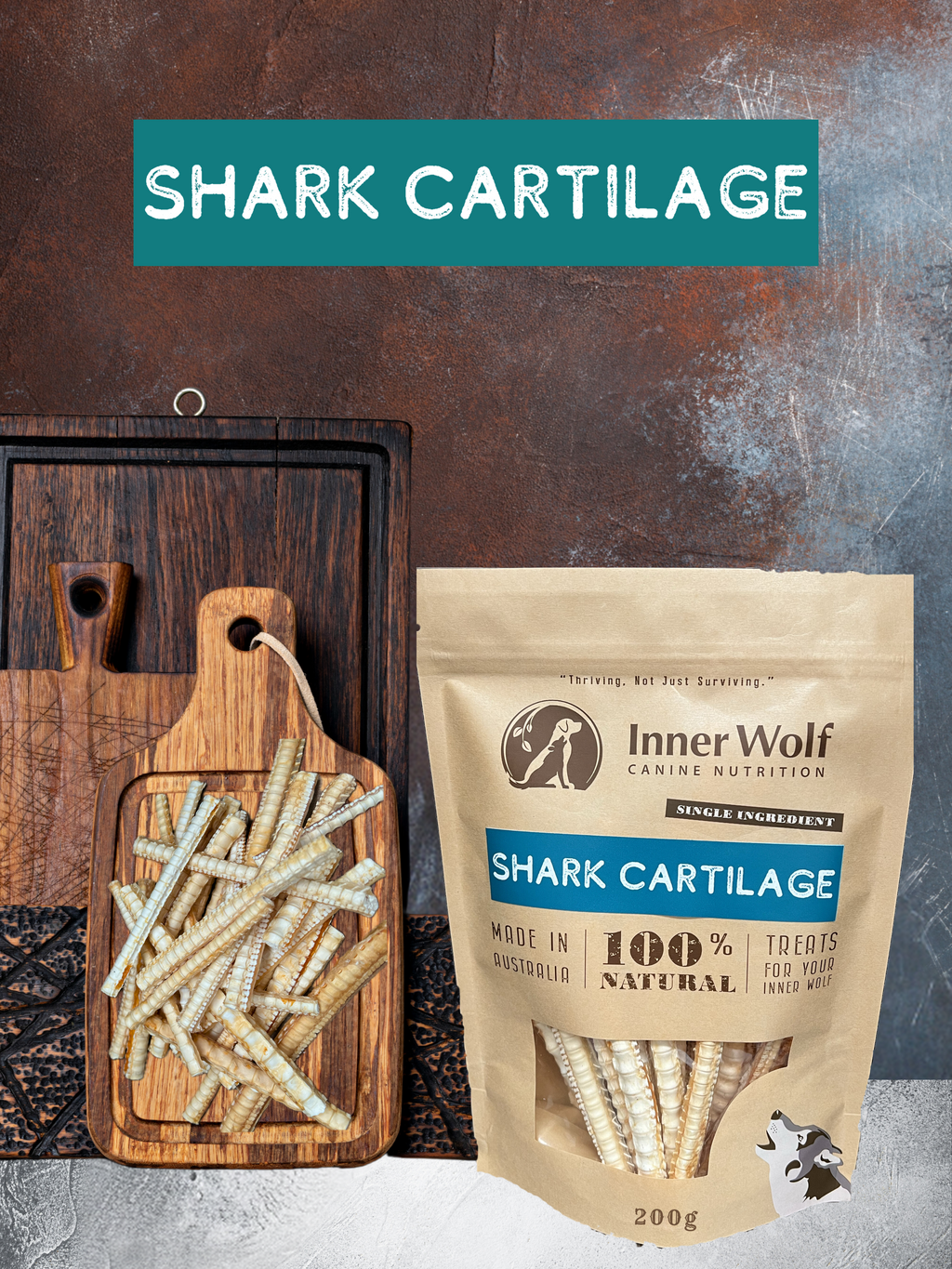 Inner Wolf Shark Cartilage 200g Dog Treats Sunshine Coast
