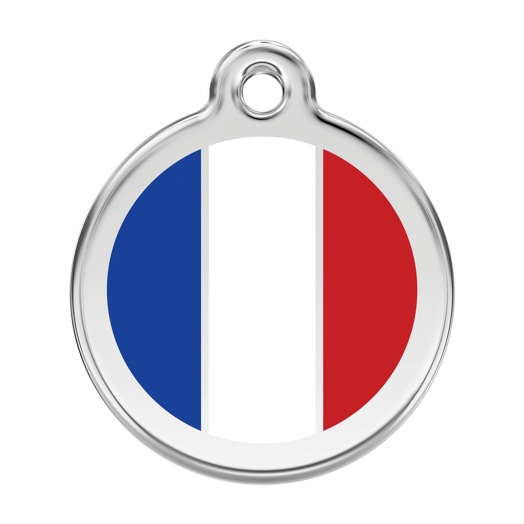 French Flag Pet Tag