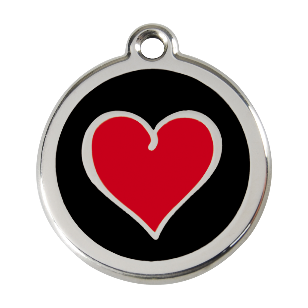 Coloured Heart Pet Tag