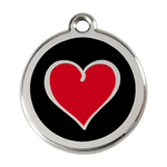 Coloured Heart Pet Tag