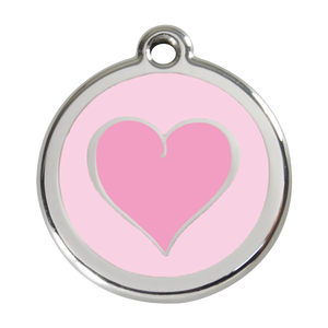 Coloured Heart Pet Tag