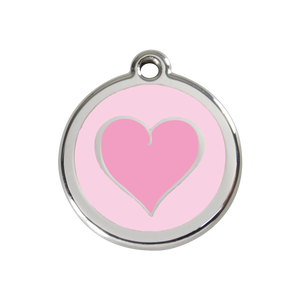 Coloured Heart Pet Tag