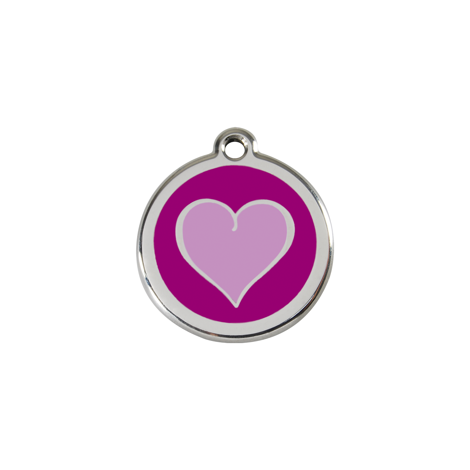 Coloured Heart Pet Tag