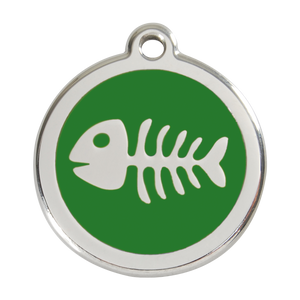 Fish Skeleton Pet Tag