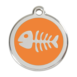 Fish Skeleton Pet Tag