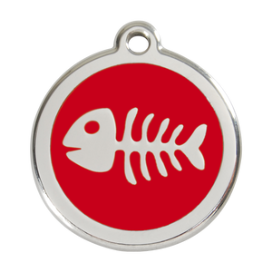 Fish Skeleton Pet Tag