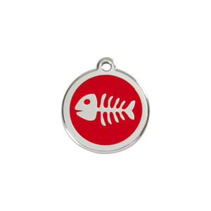 Fish Skeleton Pet Tag