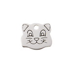 Flat Cat Face Pet Tag