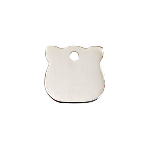 Flat Cat Head Pet Tag