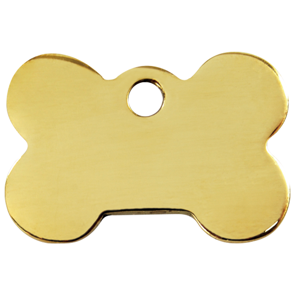 Bone Brass Pet Tag