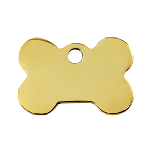 Bone Brass Pet Tag