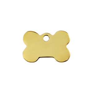 Bone Brass Pet Tag