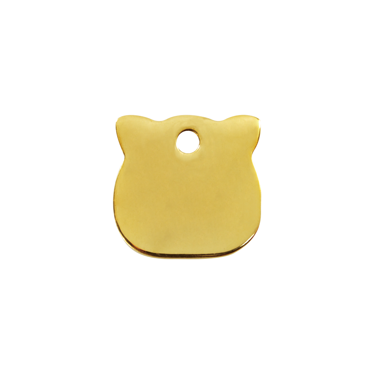 Cat Head Brass Pet Tag