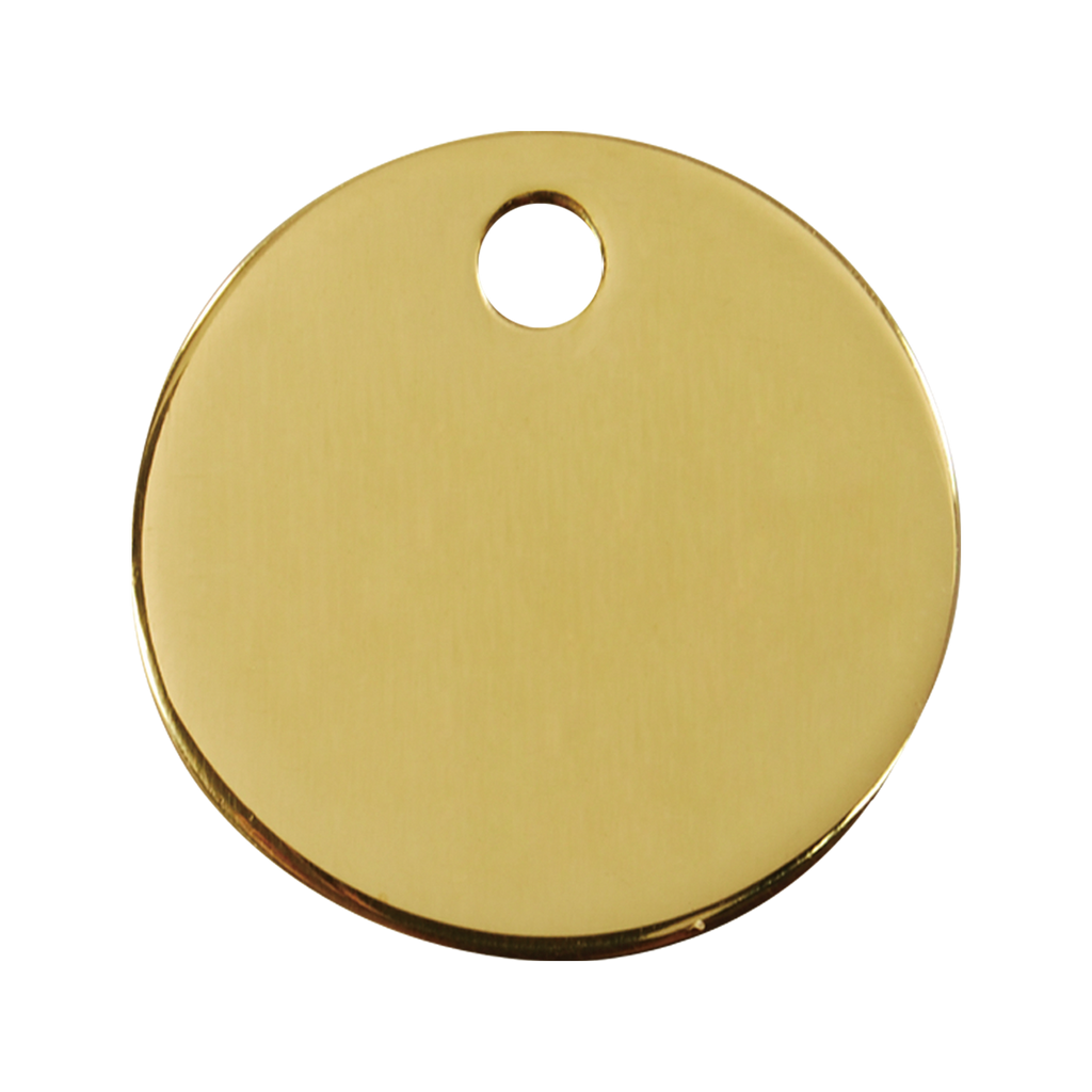 Circle Brass Pet Tag