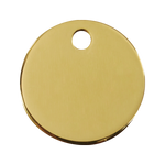 Circle Brass Pet Tag