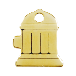 Fire Hydrant Brass Pet Tag