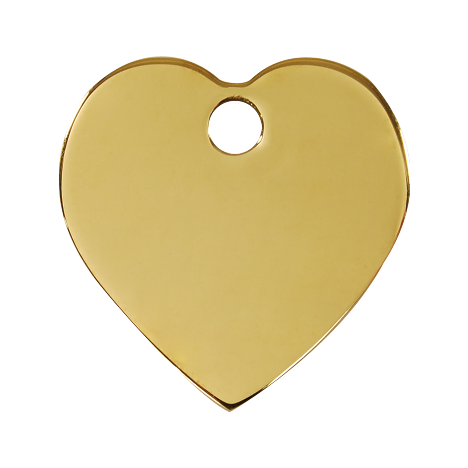 Heart Brass Pet Tag