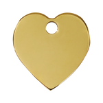 Heart Brass Pet Tag