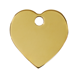 Heart Brass Pet Tag