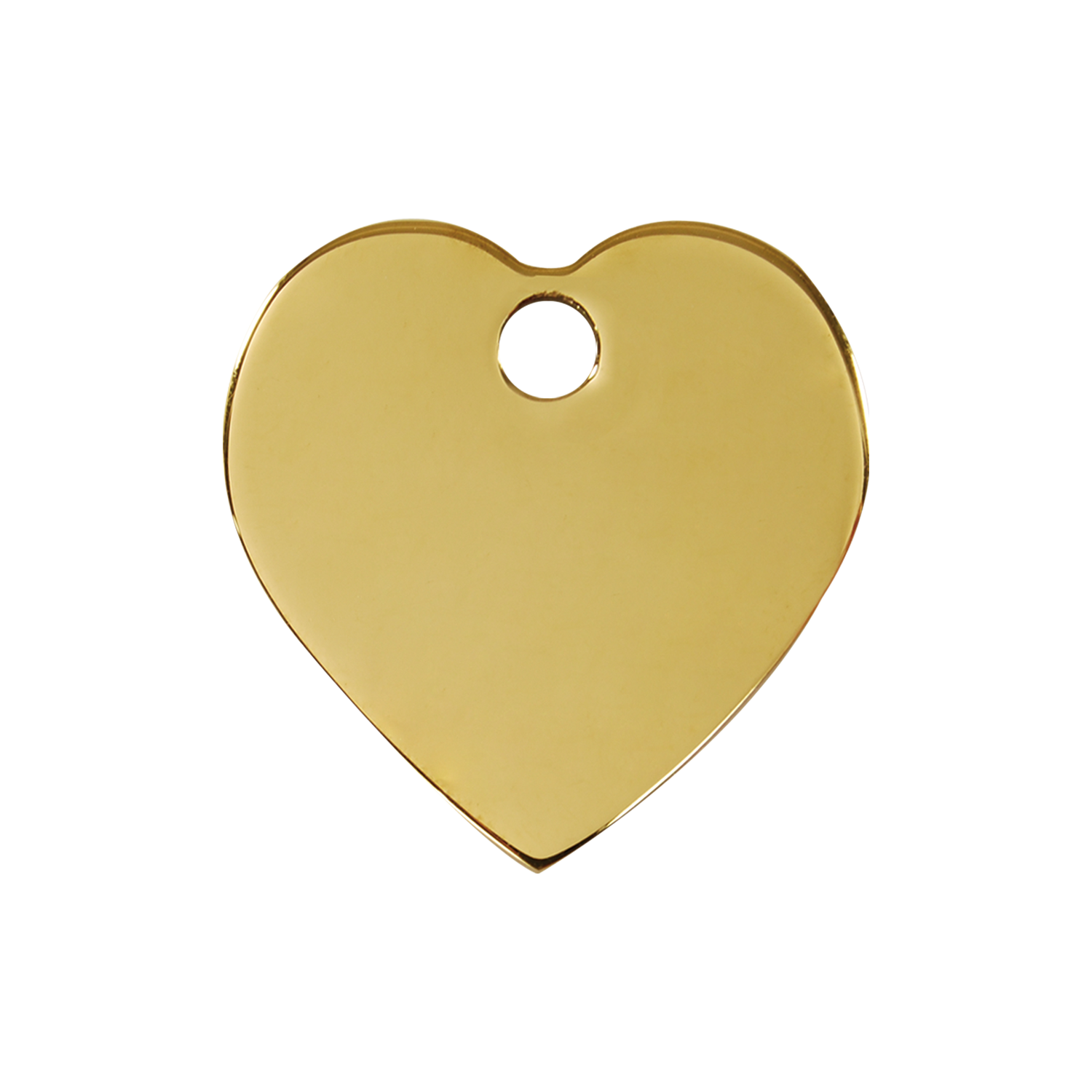 Heart Brass Pet Tag