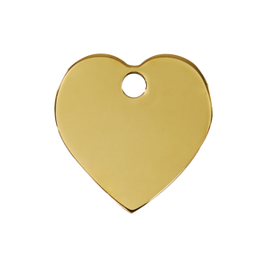Heart Brass Pet Tag