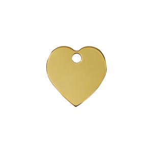 Heart Brass Pet Tag
