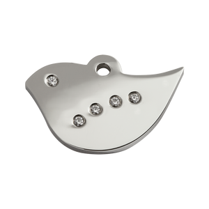 Bird Swarovski Diamanté Stainless Steel Pet Tag