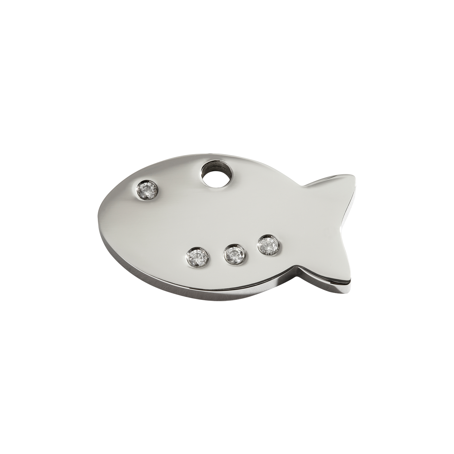 Fish Swarovski  Diamanté Stainless Steel Pet Tag