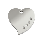 Heart Swarovski Diamante Stainless Steel Pet Tag
