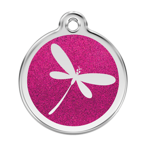 Glitter Dragonfly Pet Tag