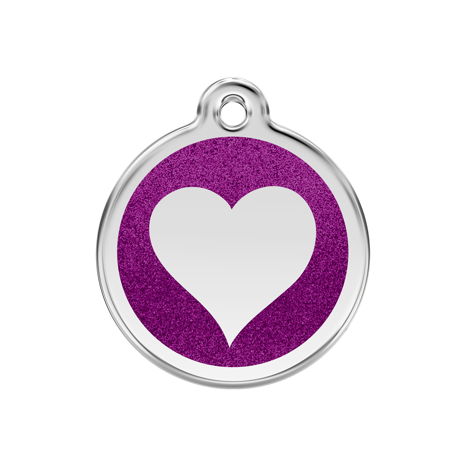 Glitter Heart Pet Tag
