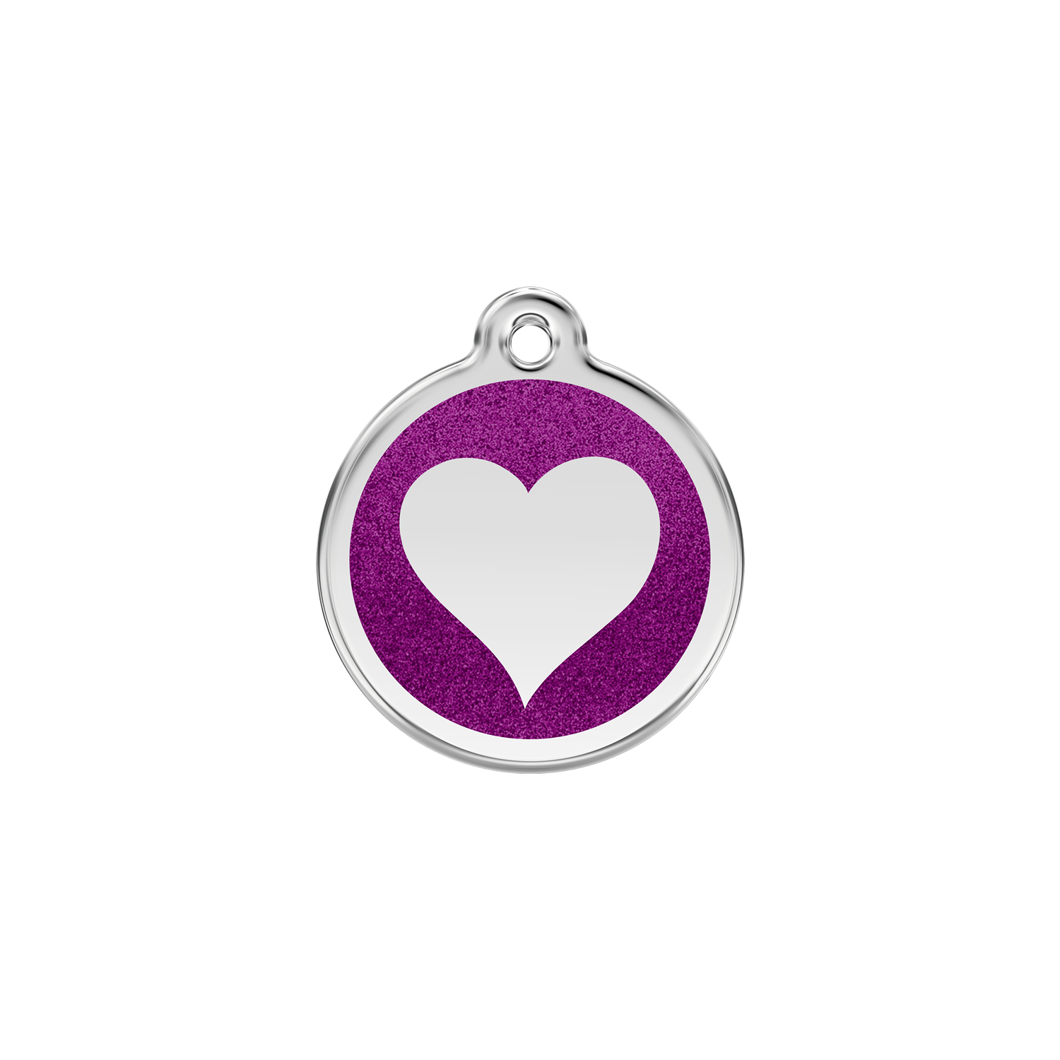 Glitter Heart Pet Tag