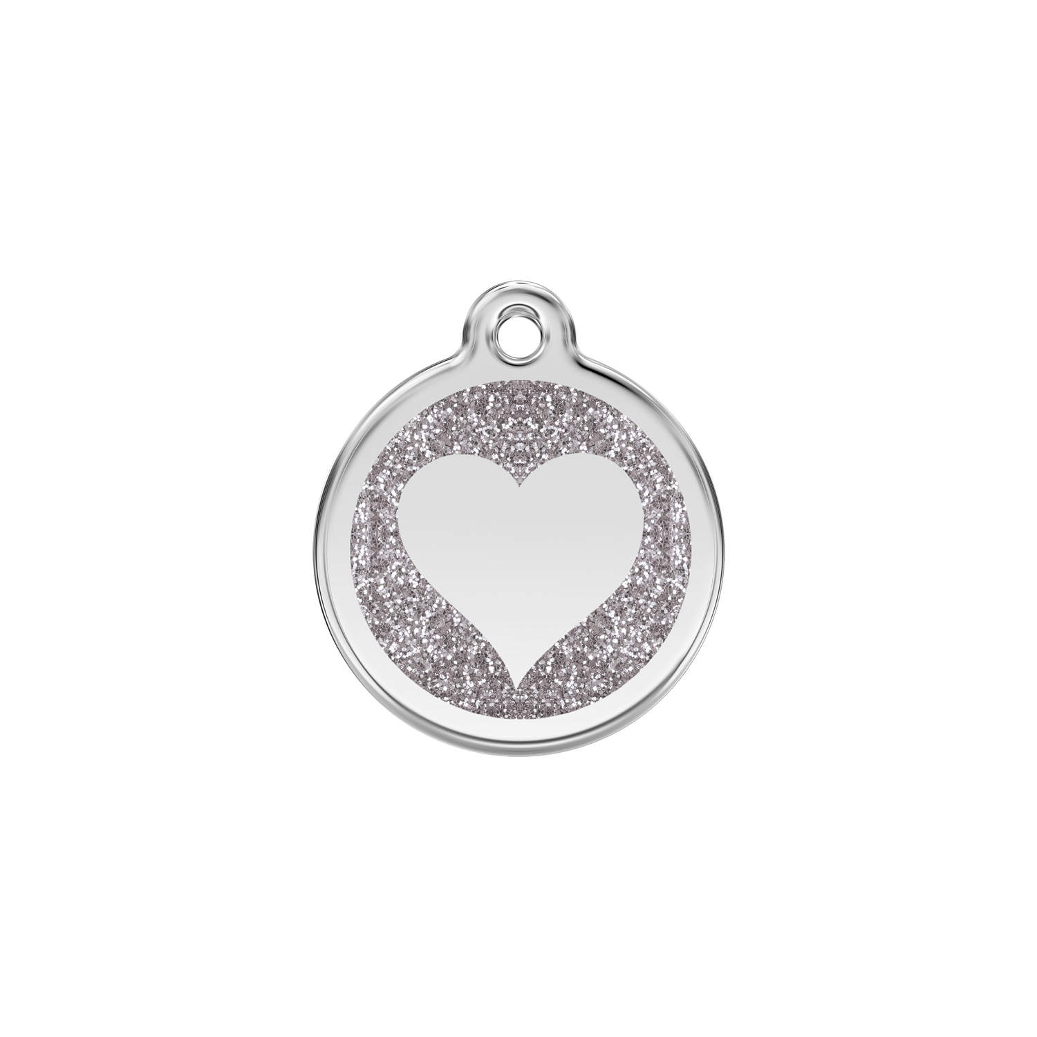 Glitter Heart Pet Tag