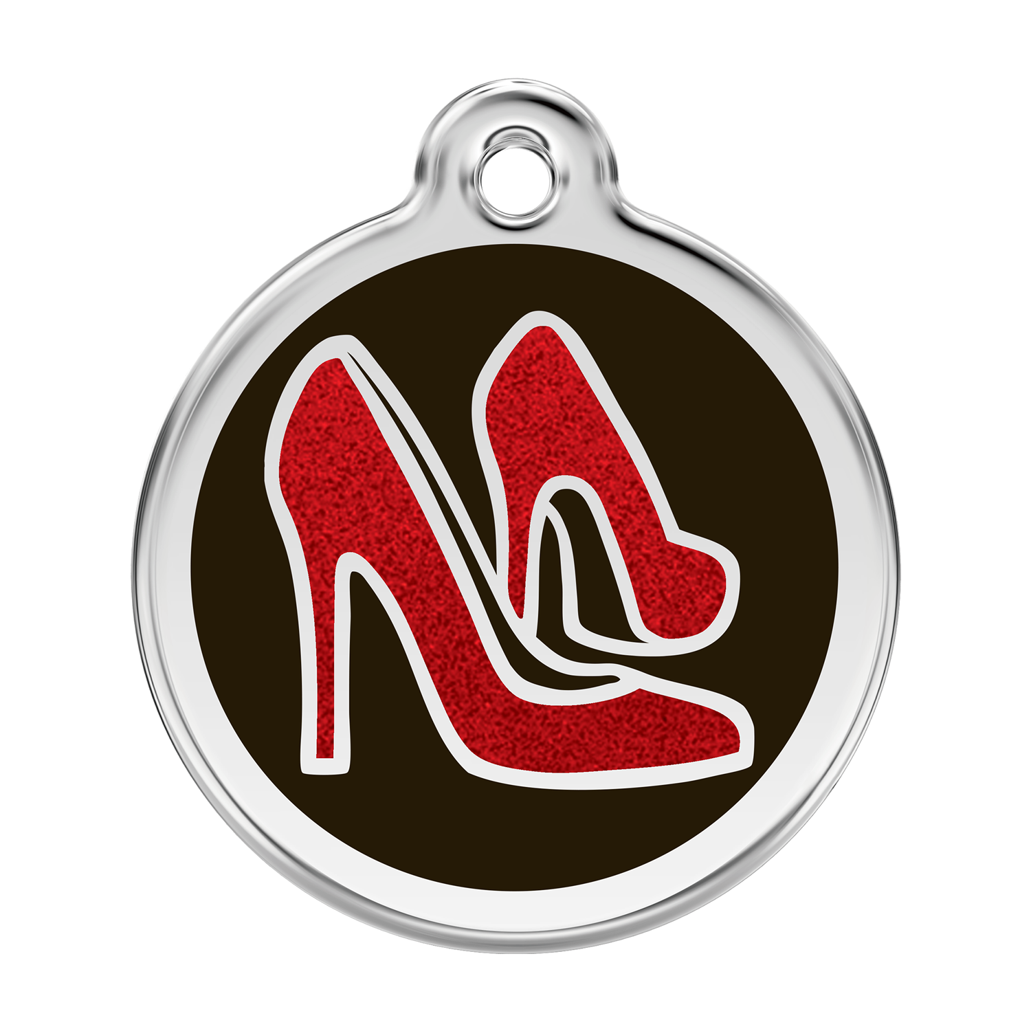 Glitter Red Shoe Pet Tag