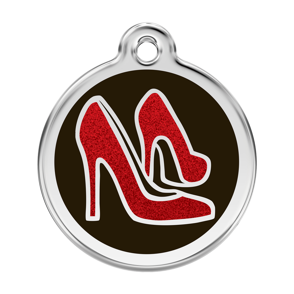 Glitter Red Shoe Pet Tag