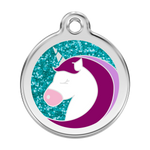 Glitter Unicorn Pet Tag