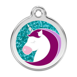 Glitter Unicorn Pet Tag