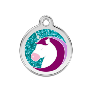 Glitter Unicorn Pet Tag
