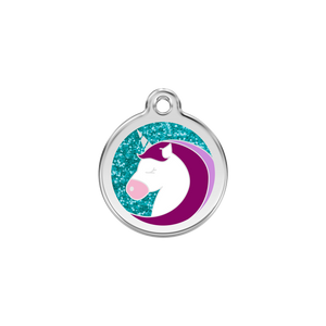Glitter Unicorn Pet Tag