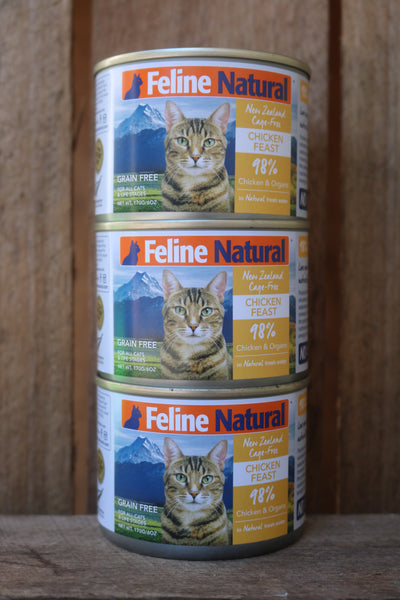 Feline Natural Feast Canned Cat Food 170g varieties Inner Wolf